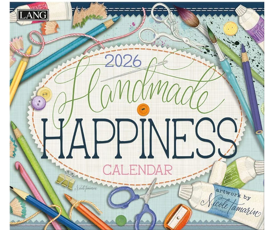 Lang, Handmade Happiness 2026 Wall Calendar by Nicole Tamarin, 13.4\'\' X 12 Lang, Handmade Happiness 2026 Wall Calendar by Nicole Tamarin, 13.4\'\' X 12