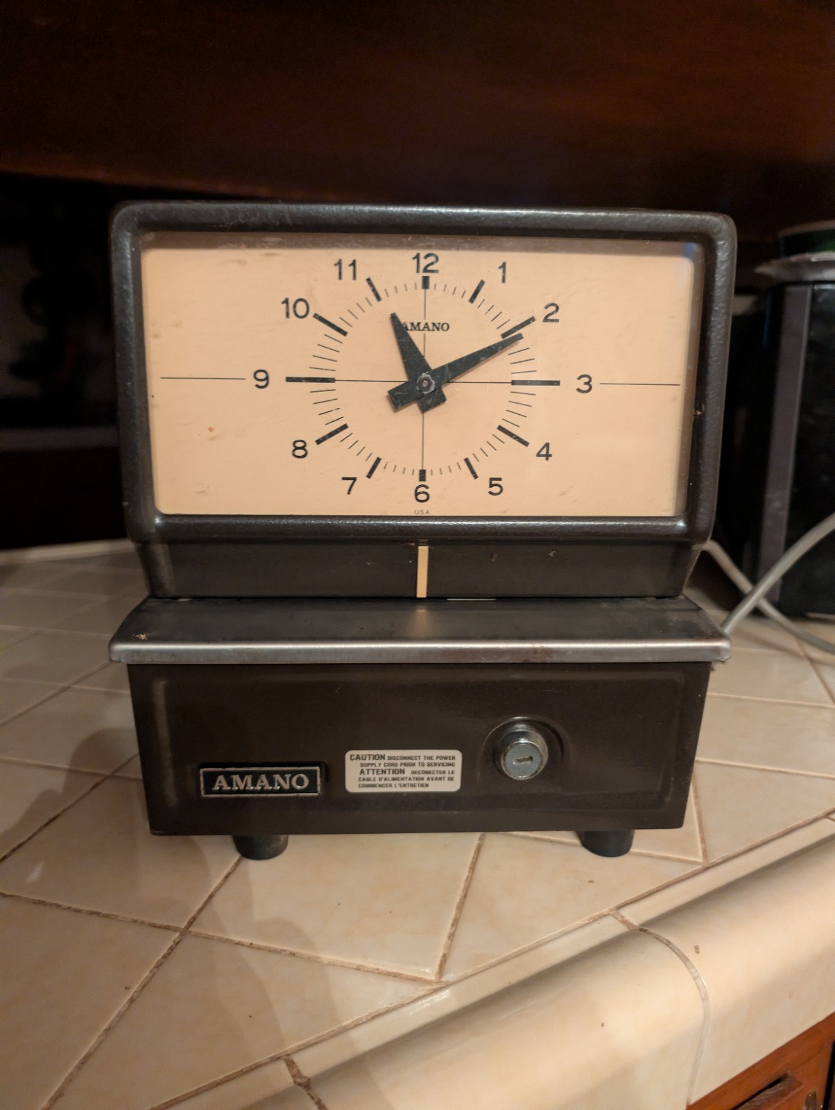 Vintage Amano Industrial Punch Clock - Working with New Ribbon & Instructions Vintage Amano Industrial Punch Clock - Working with New Ribbon & Instructions