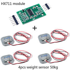 4pcs Weight Sensor 50kg Load Cell Half-bridge Strain + HX711 AD Amplifier Module picture