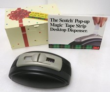 3M SCOTCH Desktop Pop-Up TAPE STRIP DISPENSER Weighted Gift Boxed Graphite C-92 picture