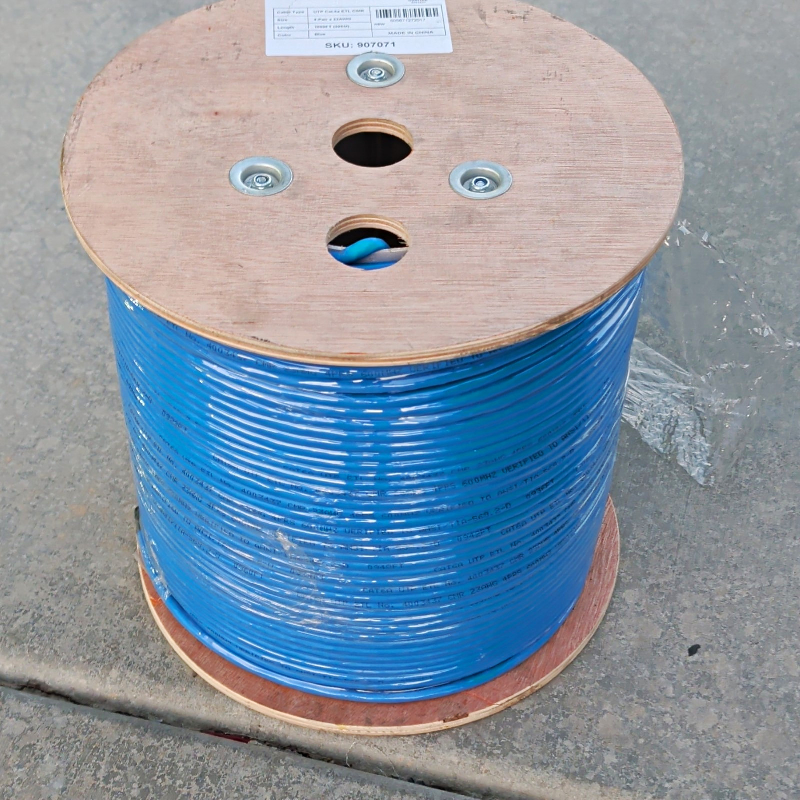 SatMaximum Cat6A 1000FT 23AWG UTP CMR Solid Copper Bulk Ethernet Cable Blue SatMaximum Cat6A 1000FT 23AWG UTP CMR Solid Copper Bulk Ethernet Cable Blue
