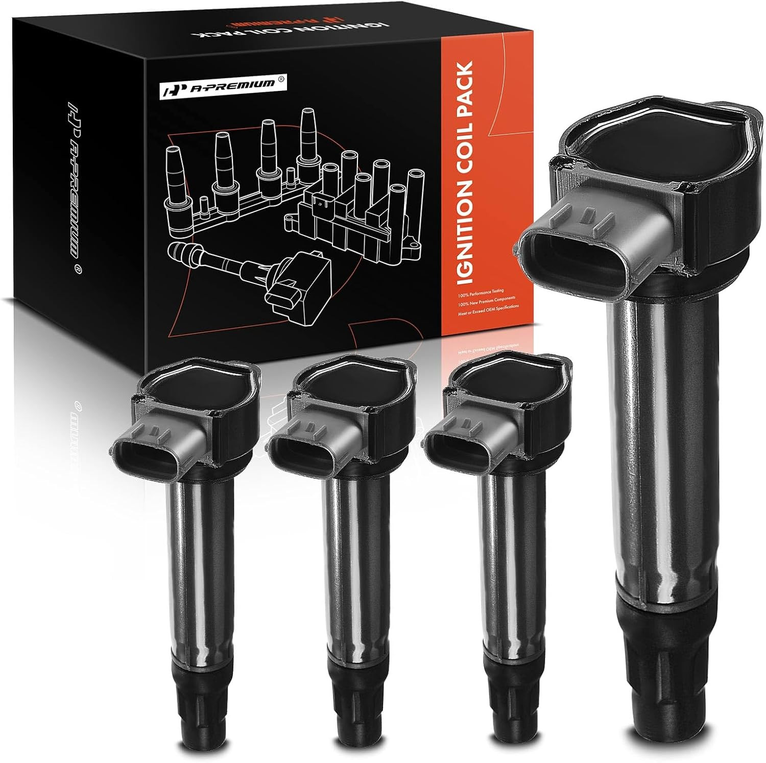 4PC Ignition Coil Pack 2.0L 2.4L Mitsubishi Lancer Outlander 2007-2016 4PC Ignition Coil Pack 2.0L 2.4L Mitsubishi Lancer Outlander 2007-2016