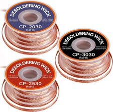 3PCS Premium Desoldering Wick - 3 Sizes Solder Wick Braid (0.08