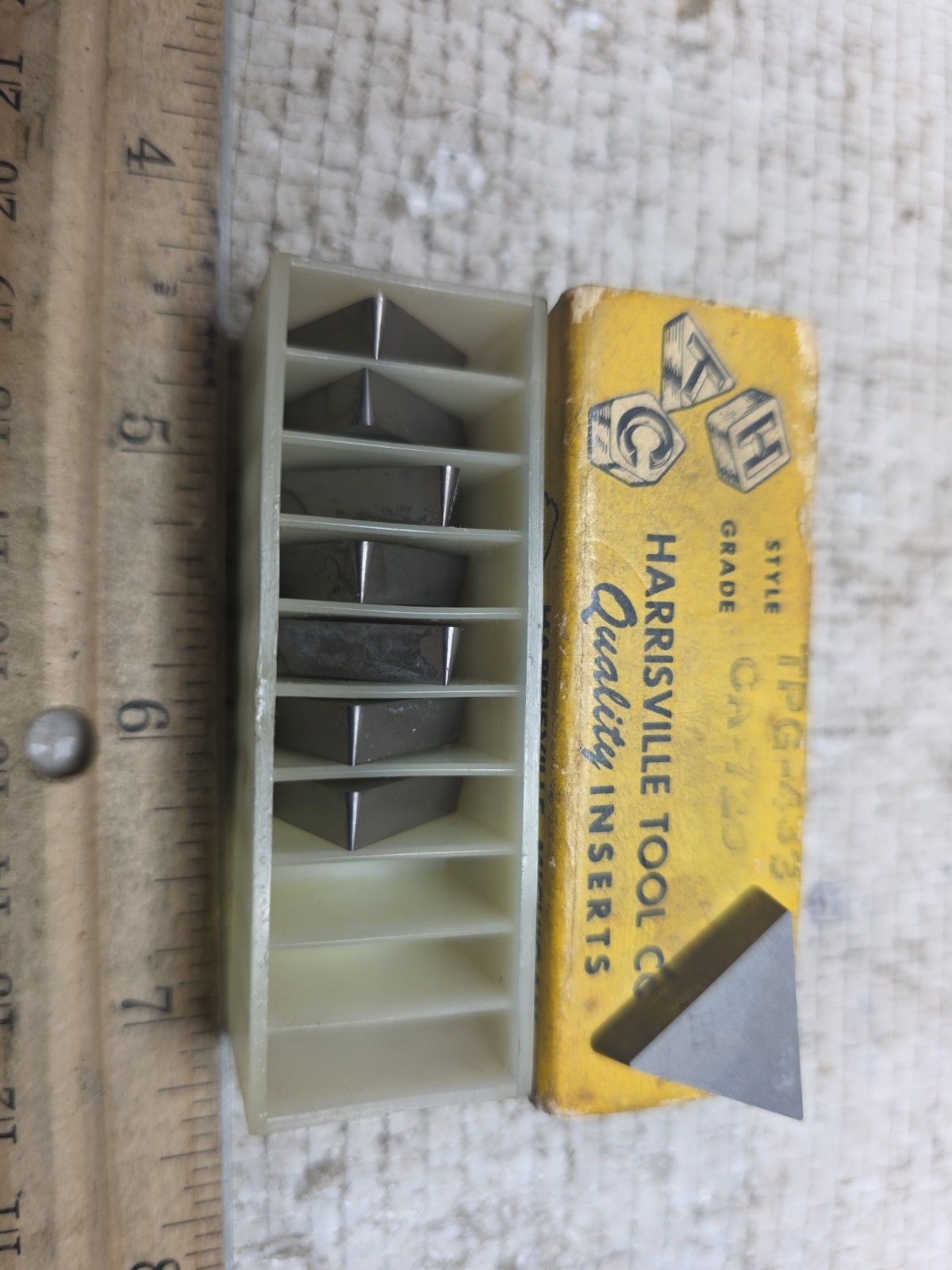 NEW 8PCS. HARRISVILLE TOOL CO. TPG 433 GRADE: CA-730 CARBIDE INSERTS NEW 8PCS. HARRISVILLE TOOL CO. TPG 433 GRADE: CA-730 CARBIDE INSERTS