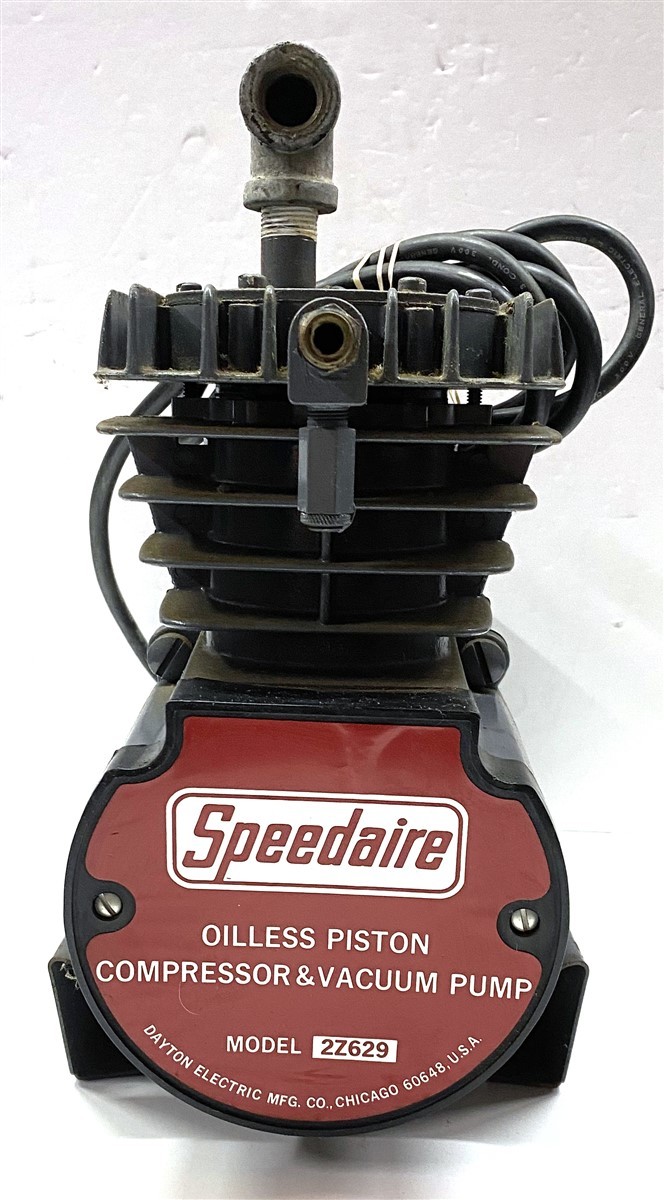 Vintage Dayton Electric 2Z629 Speedaire Oilless Piston Compressor Vacuum Pump Vintage Dayton Electric 2Z629 Speedaire Oilless Piston Compressor Vacuum Pump