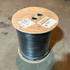 Perfect Flex RG6 Broadband Coaxial Cable 1000 ft Spool Black Copper-Clad picture