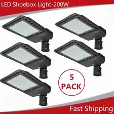 5Pack LED Parking Lot Light 200w 5500k Bright Dusk to Dawn Street Pole Lighting picture