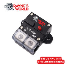 250 Amp 12-48V DC Inline Circuit Breaker with Dust Cover Car/Audio/Boat/Solar picture