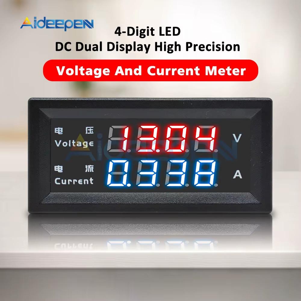 M4430 Mini Digital Voltmeter Ammeter DC 100V 200V 10A Panel Amp Volt Voltage Cur