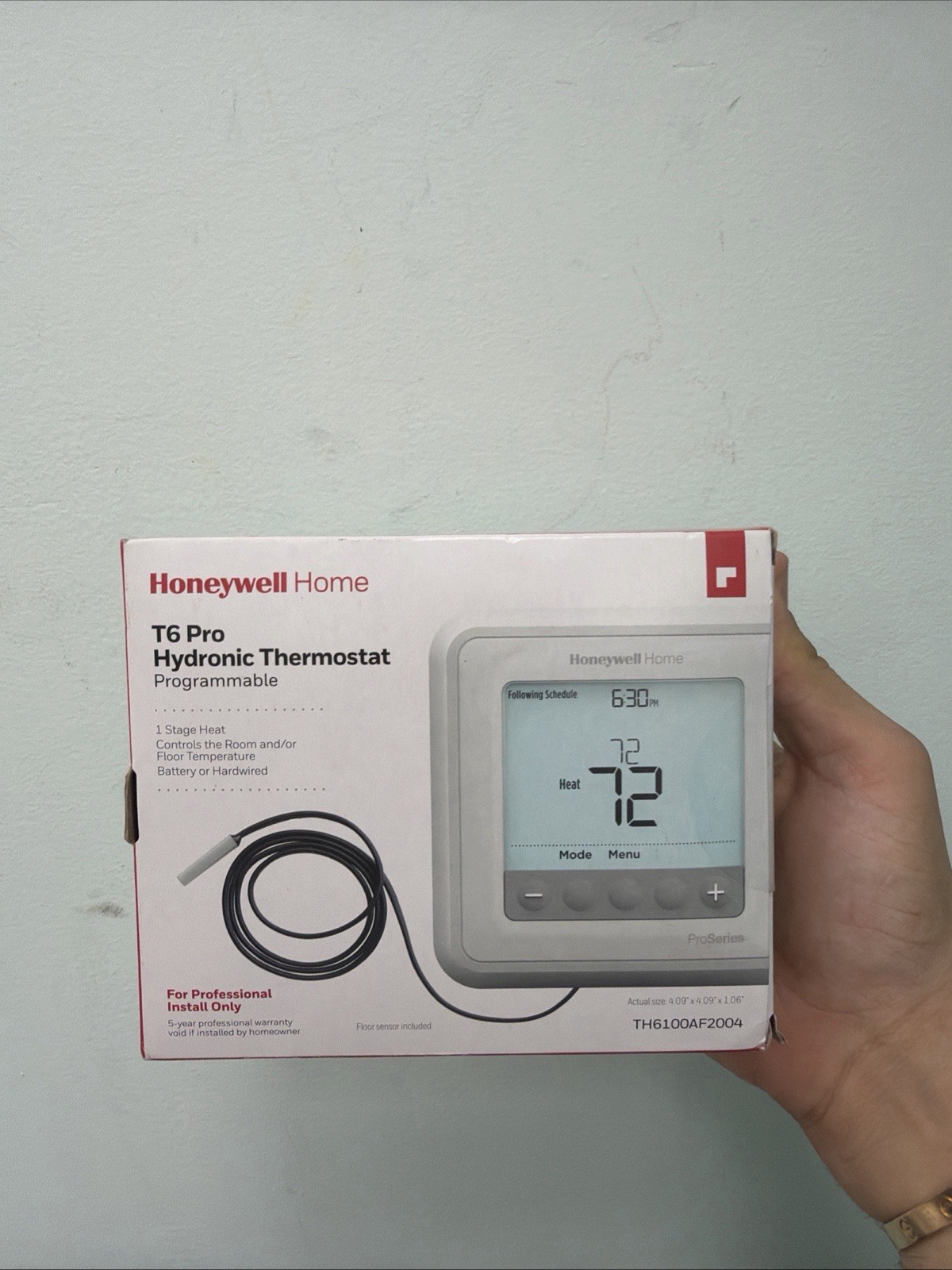 Honeywell PRO TH6100AF2004 T6 Hydronic Programmable Thermostat