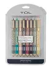 TUL Limited Edition Metallic Ink Leopard Pattern 0.8mm Gel Pens - 8 Pack picture