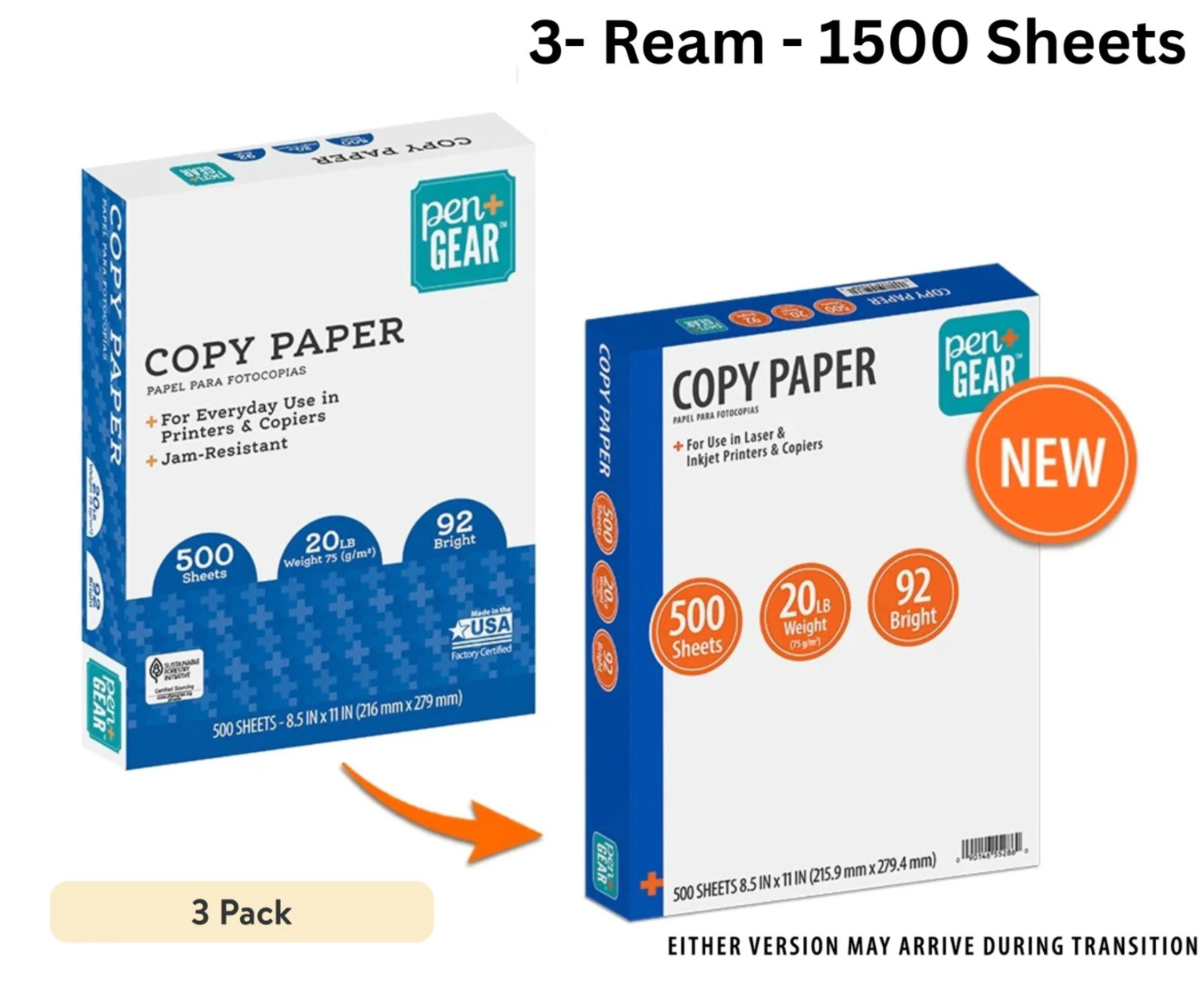 1500 Sheets - Copy Paper, 8.5 1500 Sheets - Copy Paper, 8.5