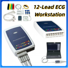 12 Lead ECG Workstation EKG Recorder, USB PC Connection, Real-Time Waveform picture