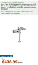 Zurn ZER6003AV-ULF-SM AquaSense 0.125 GPF Sensor Flush Valve picture