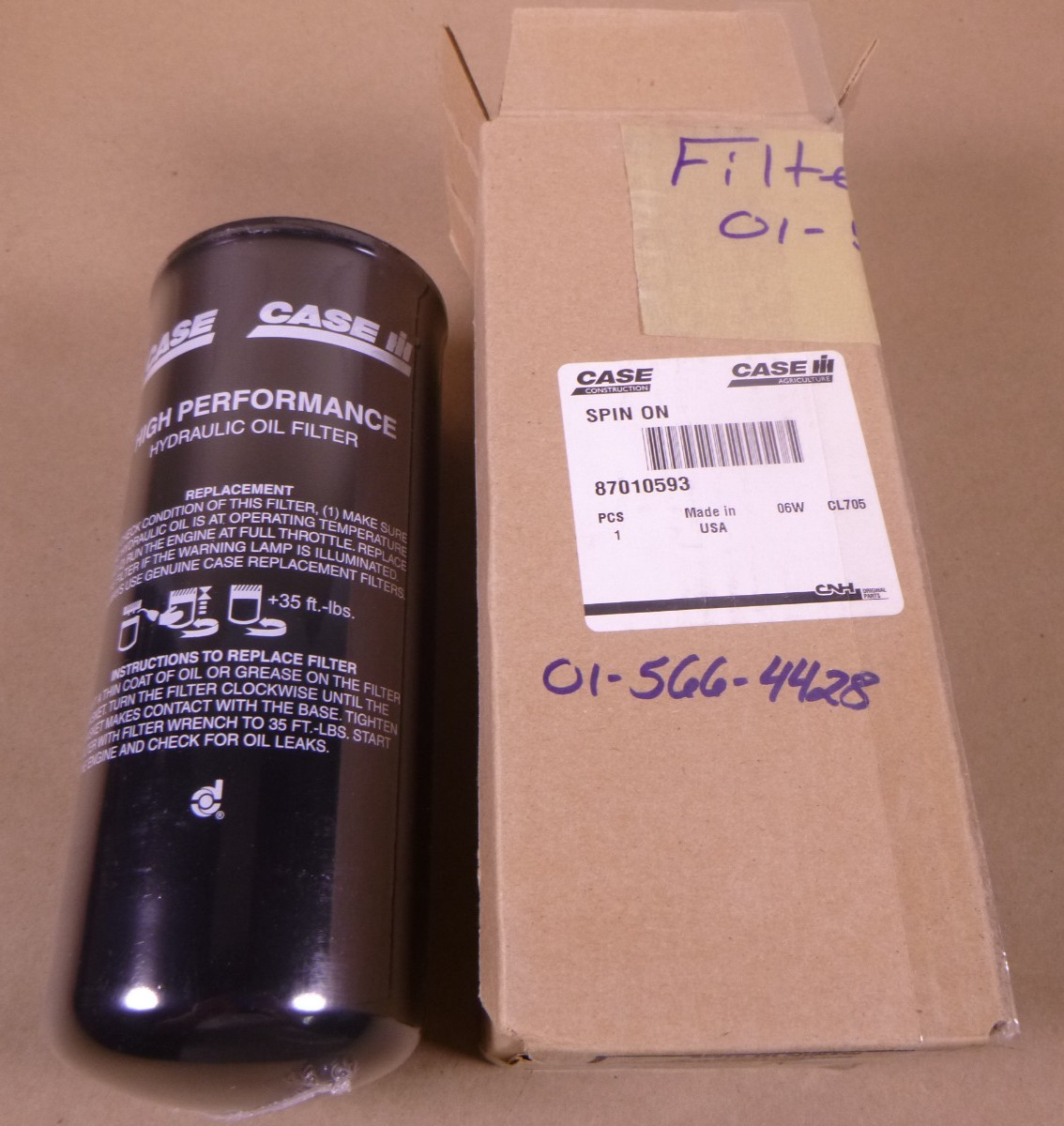 OEM CASE Hydraulic Filter 87010593 - Fits 400 Series Skid Loaders OEM CASE Hydraulic Filter 87010593 - Fits 400 Series Skid Loaders
