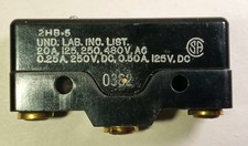 UNIMAX 2HB-5 Snap Action Momentary Limit Switch Vtg U.S.A. 20 Amp Industrial picture