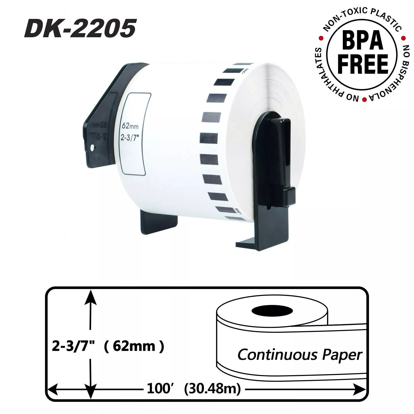 62mm DK-2205 DK2205 Continuous Paper Label W/Frame for Brother QL-570VM lot 62mm DK-2205 DK2205 Continuous Paper Label W/Frame for Brother QL-570VM lot