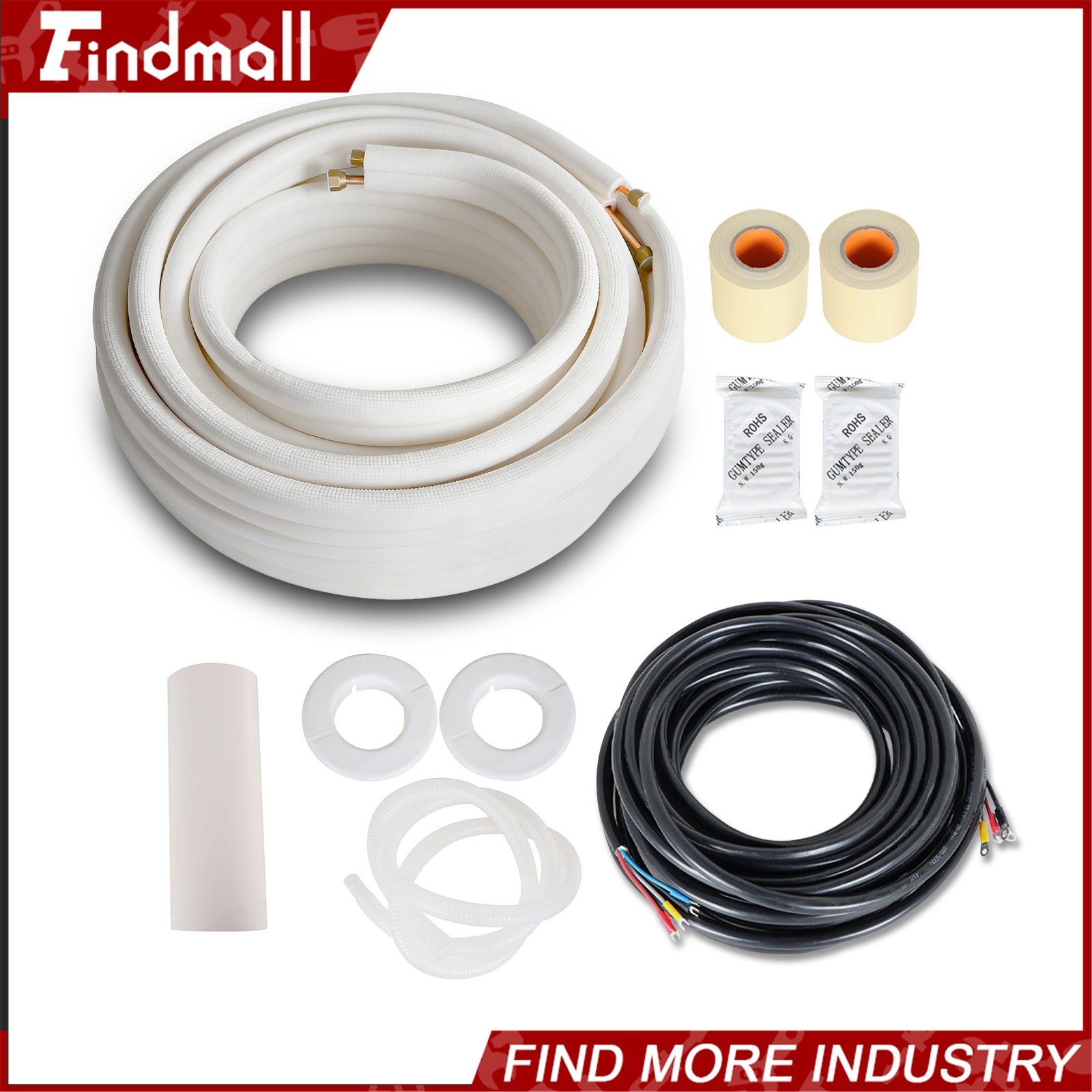 Findmall 50 Feet Mini Split Installation Kit - 1/4 Findmall 50 Feet Mini Split Installation Kit - 1/4