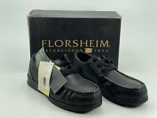 Unisex Men 8.5 Women 10.5 Florsheim Work Steel Toe Nifty Oxford Black Shoes -NEW picture