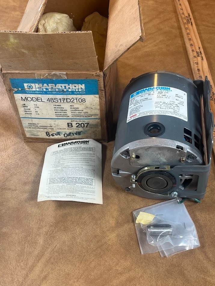 Marathon 48S17D2108 B207 Split Phase Blower Motor 1/3HP 1725RPM 115V