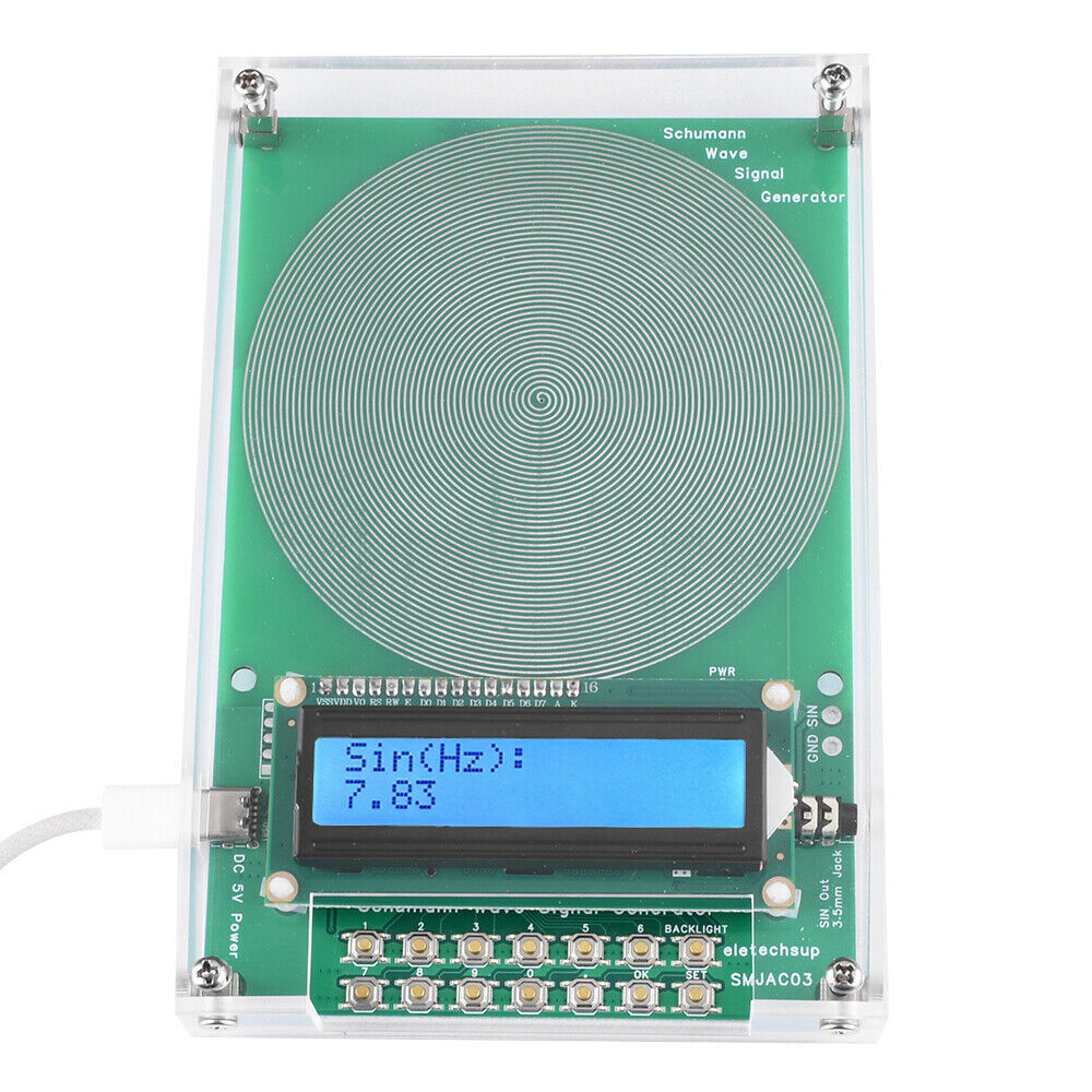 USA For Schumann Wave Generator Pulse Sine Frequency+Audio Output Connector+Case USA For Schumann Wave Generator Pulse Sine Frequency+Audio Output Connector+Case