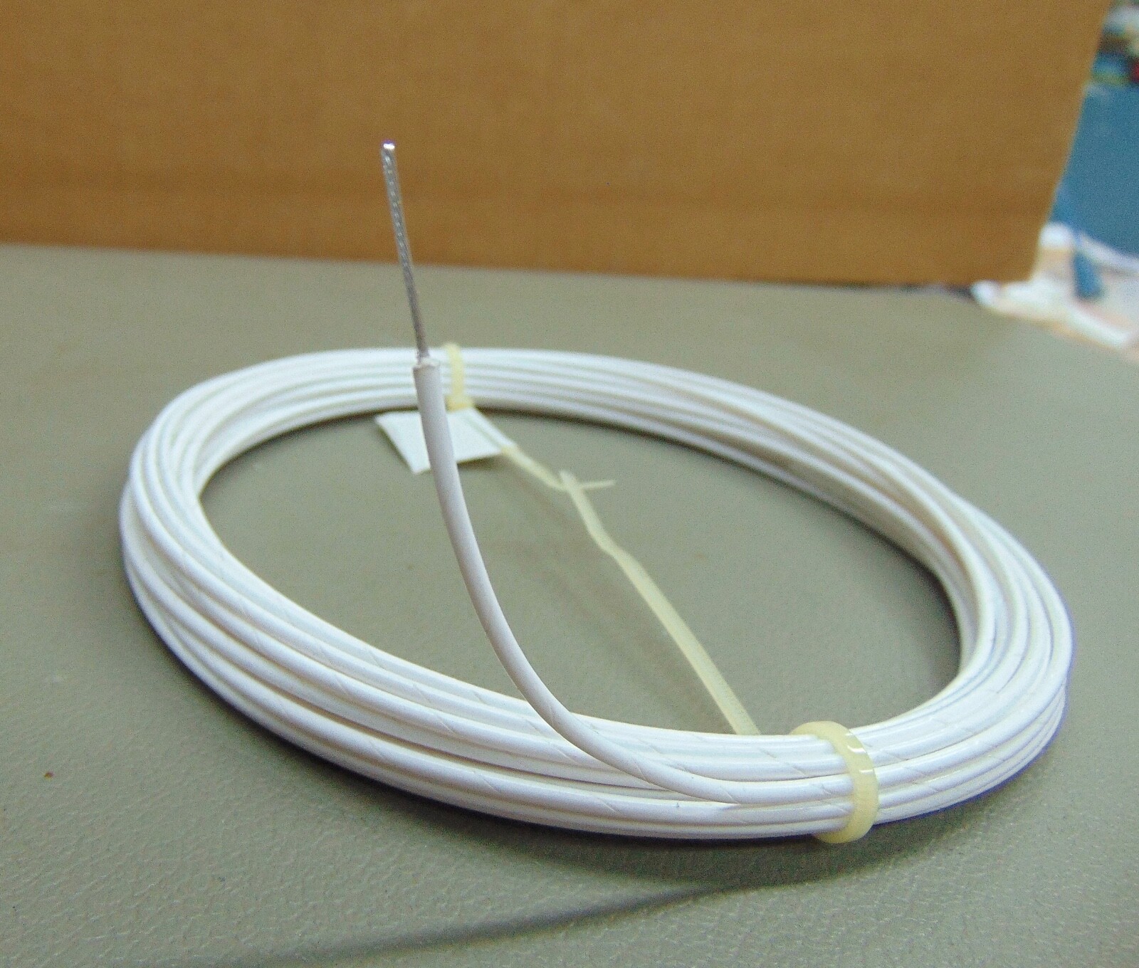 High Voltage Silver Plated Copper PTFE 22 AWG Wire 9 KV Gore CRN1317 25 feet High Voltage Silver Plated Copper PTFE 22 AWG Wire 9 KV Gore CRN1317 25 feet