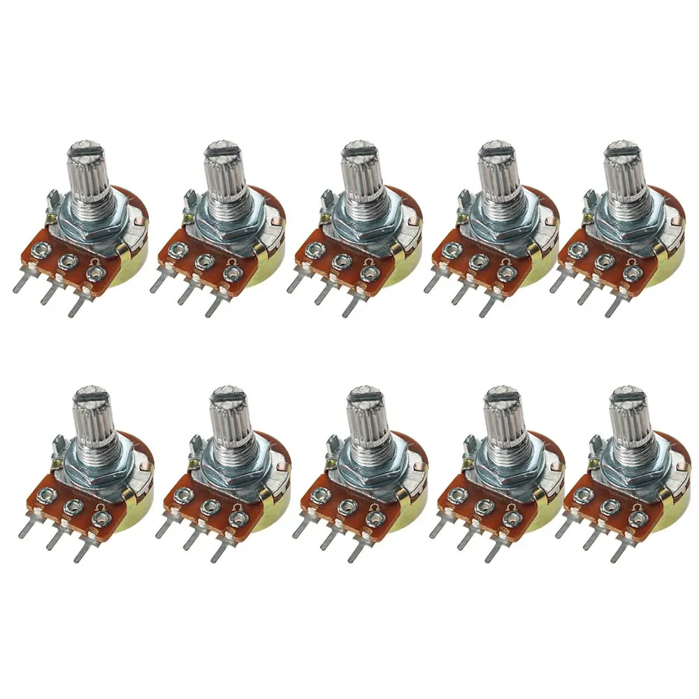 10PCS Rotary potentiometer linear 15MM 1K 2K 5K 10K 20K 50K 100K 250K 500K 1M