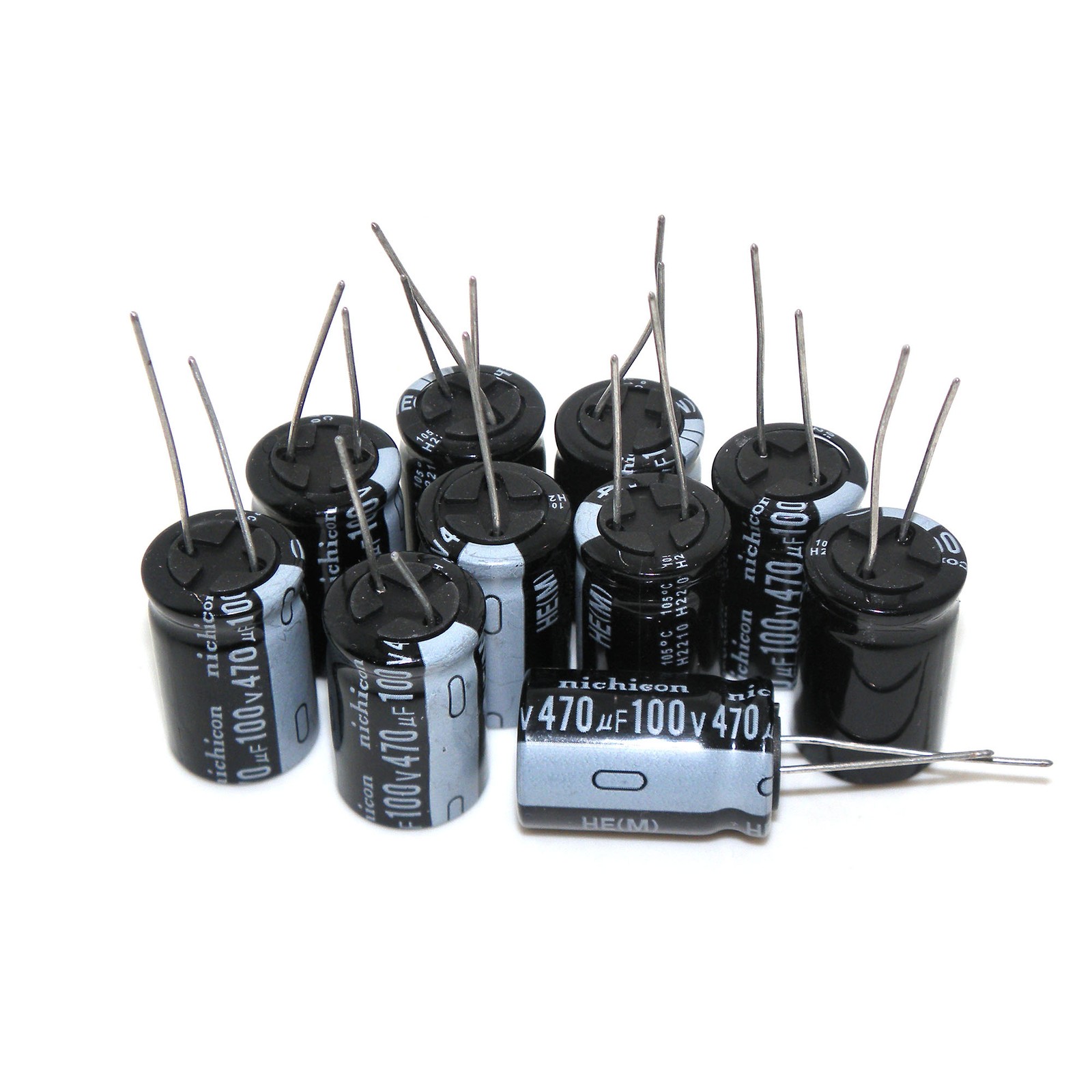10x 470uF 100V Nichicon Radial Electrolytic Capacitors 100V 470uF 16x25 mm