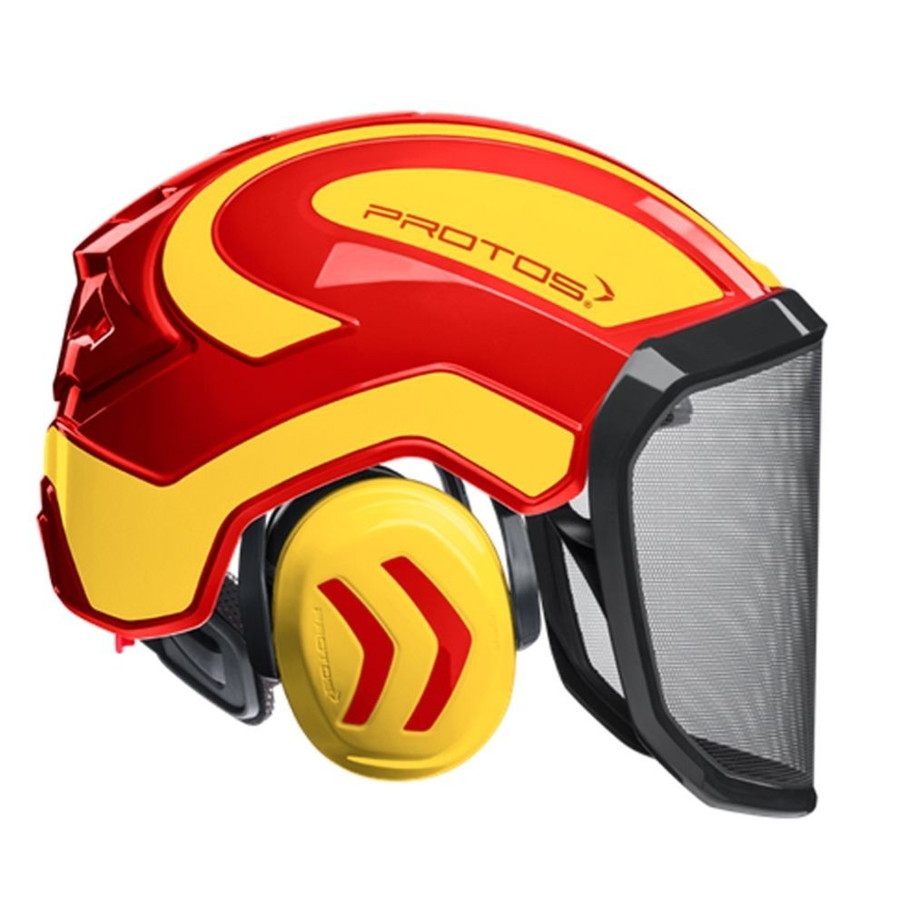 PROTOS Helmet Red & Yellow Pfanner Protos Integral Forestry Helmet PROTOS Helmet Red & Yellow Pfanner Protos Integral Forestry Helmet