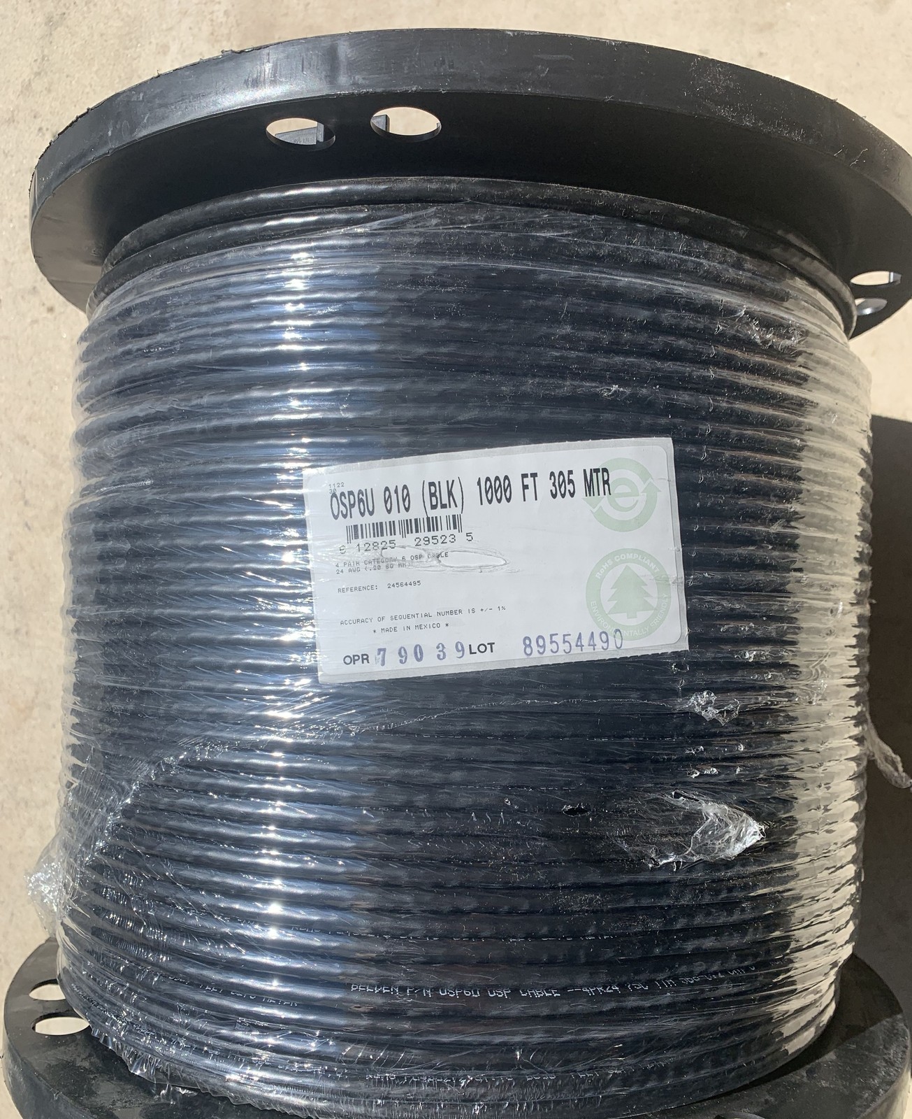 Belden OSP6U, Cat 6 Nonbonded-Pair Outside Plant Cable 4-pair U/UTP OSP 1000FT Belden OSP6U, Cat 6 Nonbonded-Pair Outside Plant Cable 4-pair U/UTP OSP 1000FT