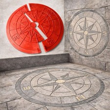 Polyurethane Mat Stamp ''COMPASS BIG''  39,37'' | 1000 mm decorative concrete picture
