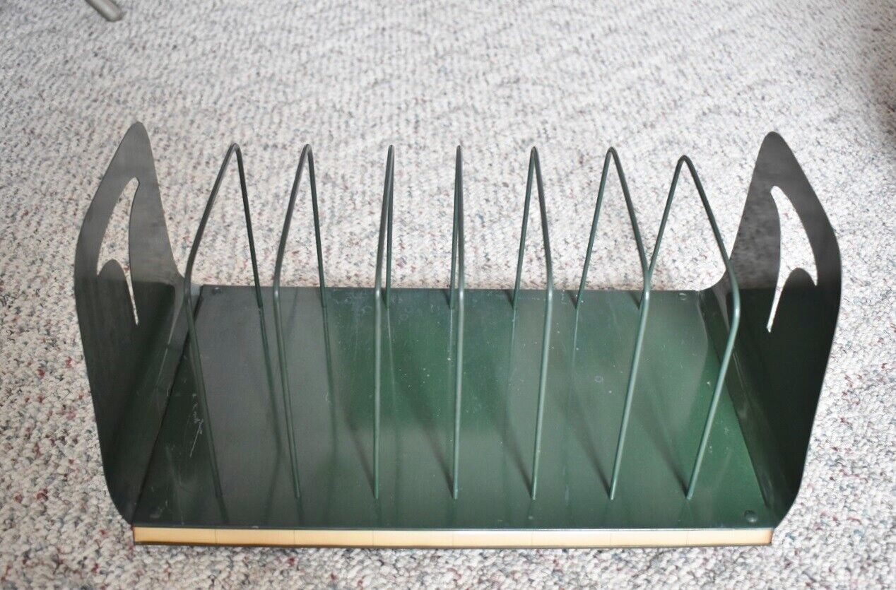 Vintage CATA-RACK Industrial Metal File for Catalogs/Books (Green) Made in USA