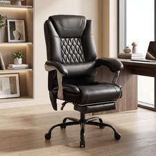 HOMCOM 400lbs Massage Office Chair with Heat, Lumbar Support picture