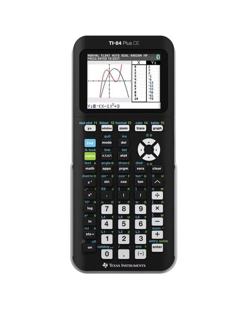 Texas Instruments 84 Plus CE Graphing Calculator - Black: 35MB Storage, SAT Texas Instruments 84 Plus CE Graphing Calculator - Black: 35MB Storage, SAT