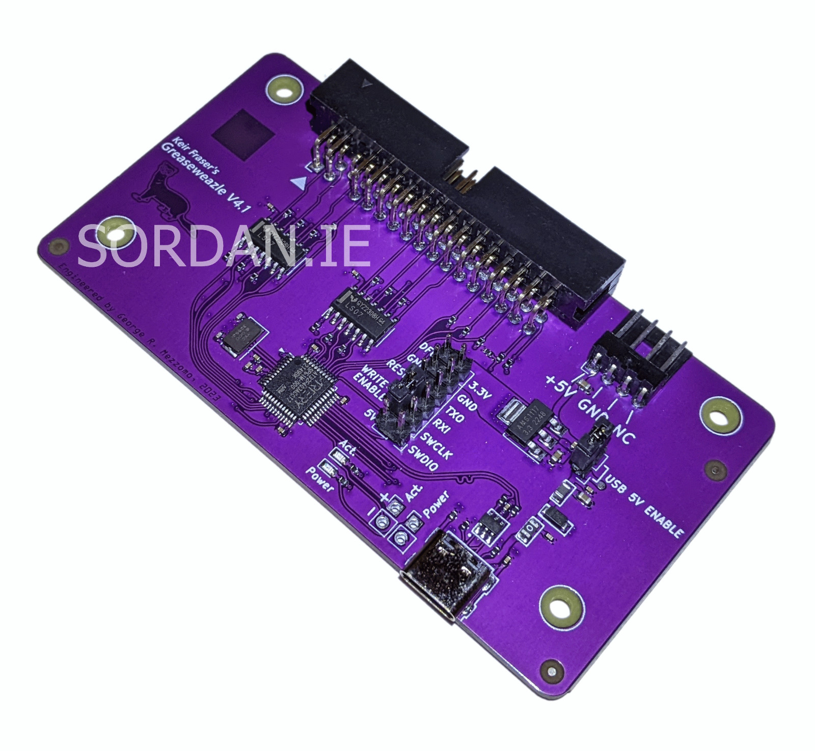 Greaseweazle V4.1 USB Floppy Adapter Flux Reader Writer Amiga Greaseweazle V4.1 USB Floppy Adapter Flux Reader Writer Amiga