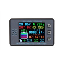 DC 500V 500A Wireless Voltmeter Ammeter Battery Capacity Power Meter Coulometer picture