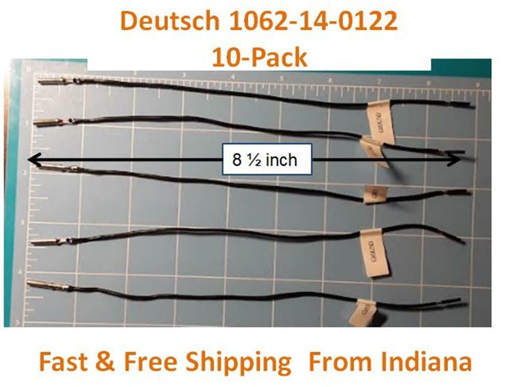 10-Pack Deutsch 1062-16-0122 Female Socket with 8.5 10-Pack Deutsch 1062-16-0122 Female Socket with 8.5