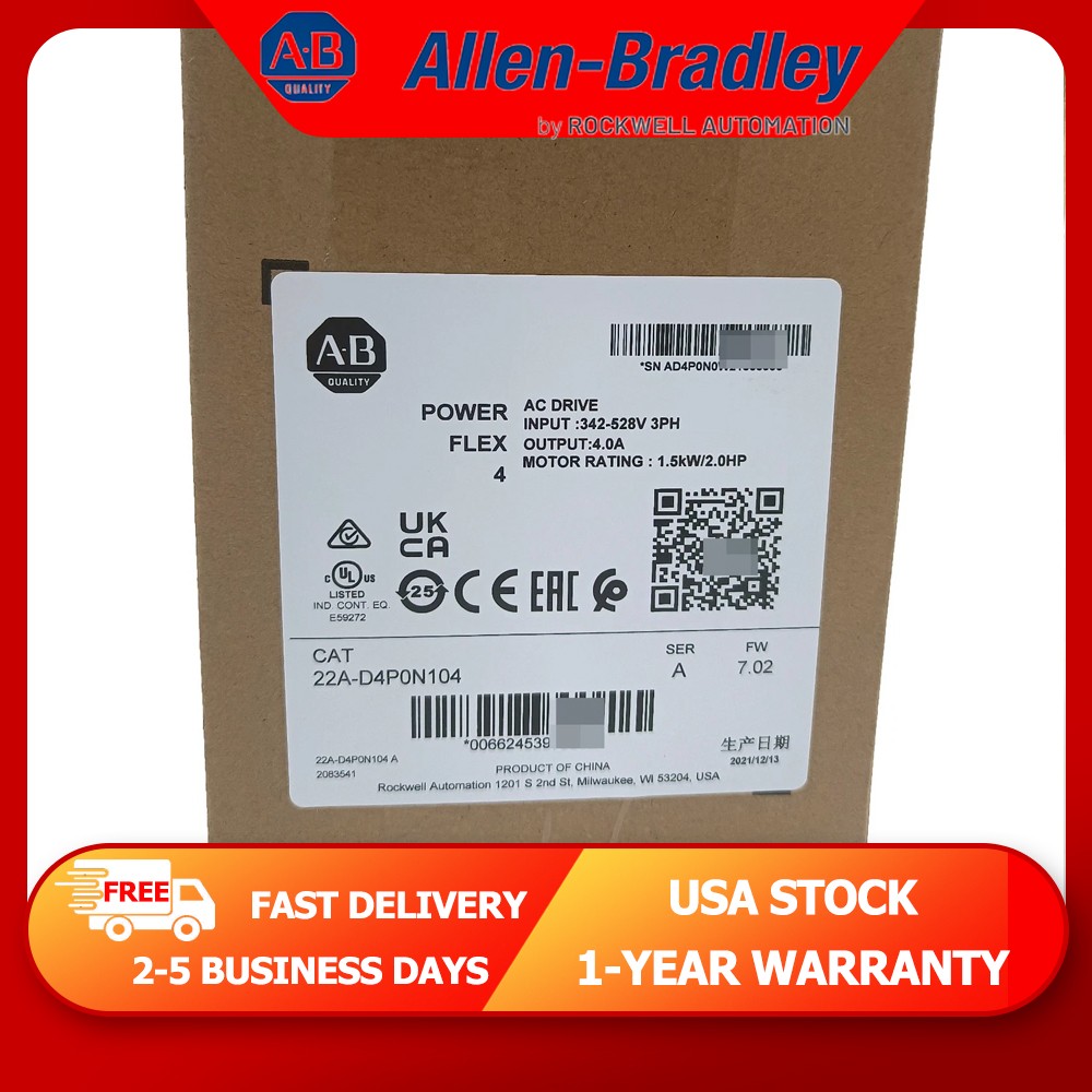 22A-D4P0N104 NEW PLC 22A-D4P0N104 / A POWERFLEX 4 Catalog AC Drive US 22A-D4P0N104 NEW PLC 22A-D4P0N104 / A POWERFLEX 4 Catalog AC Drive US