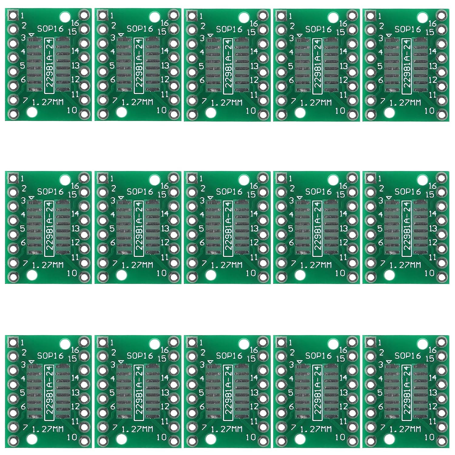 15Pcs SOIC-16 SOP-16 SSOP-16 to DIP-16 16 Pin Breakout Board 15Pcs SOIC-16 SOP-16 SSOP-16 to DIP-16 16 Pin Breakout Board
