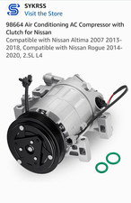 SYKRSS 98664 A/C Compressor w/ Clutch for Nissan Altima Rogue 2.5L NEW picture