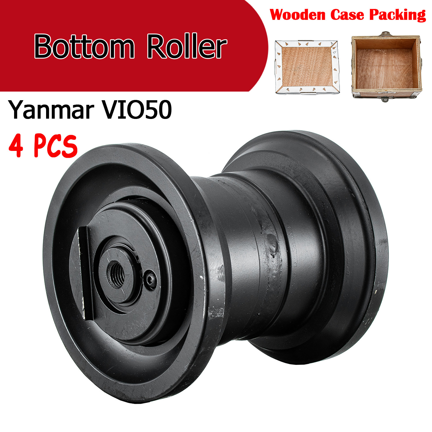 4pcs Track Bottom Roller fits Yanmar VIO50 Excavator Heavy Duty Undercarriage