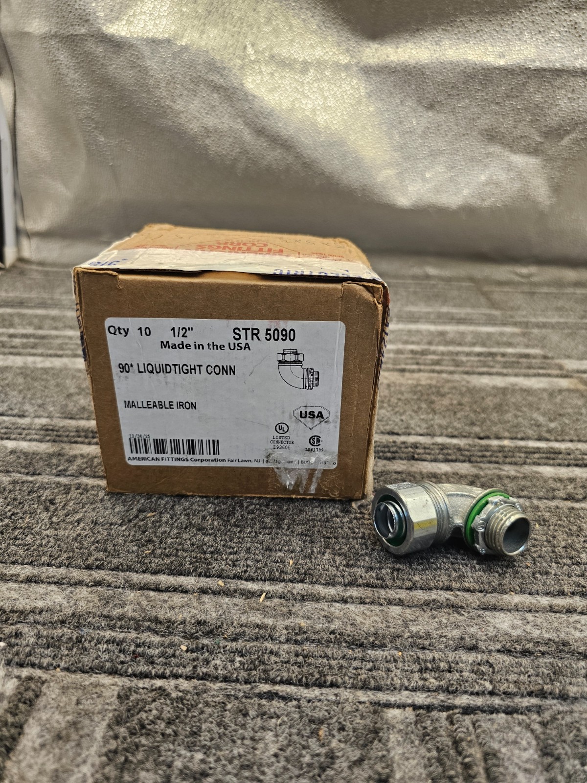 (QTY 10) American Fittings STR 5090: 1/2 (QTY 10) American Fittings STR 5090: 1/2
