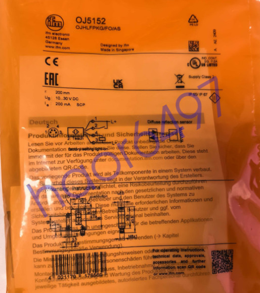 1Pc Ifm Sensor OJ5152 New sp