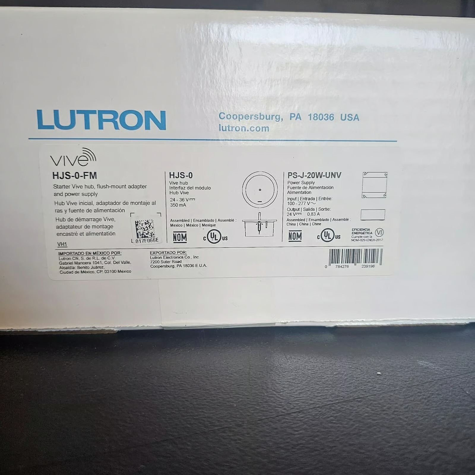 Lutron HJS-0-FM Vive Wireless FM Starter Hub Flush Mount *NEW* Lutron HJS-0-FM Vive Wireless FM Starter Hub Flush Mount *NEW*