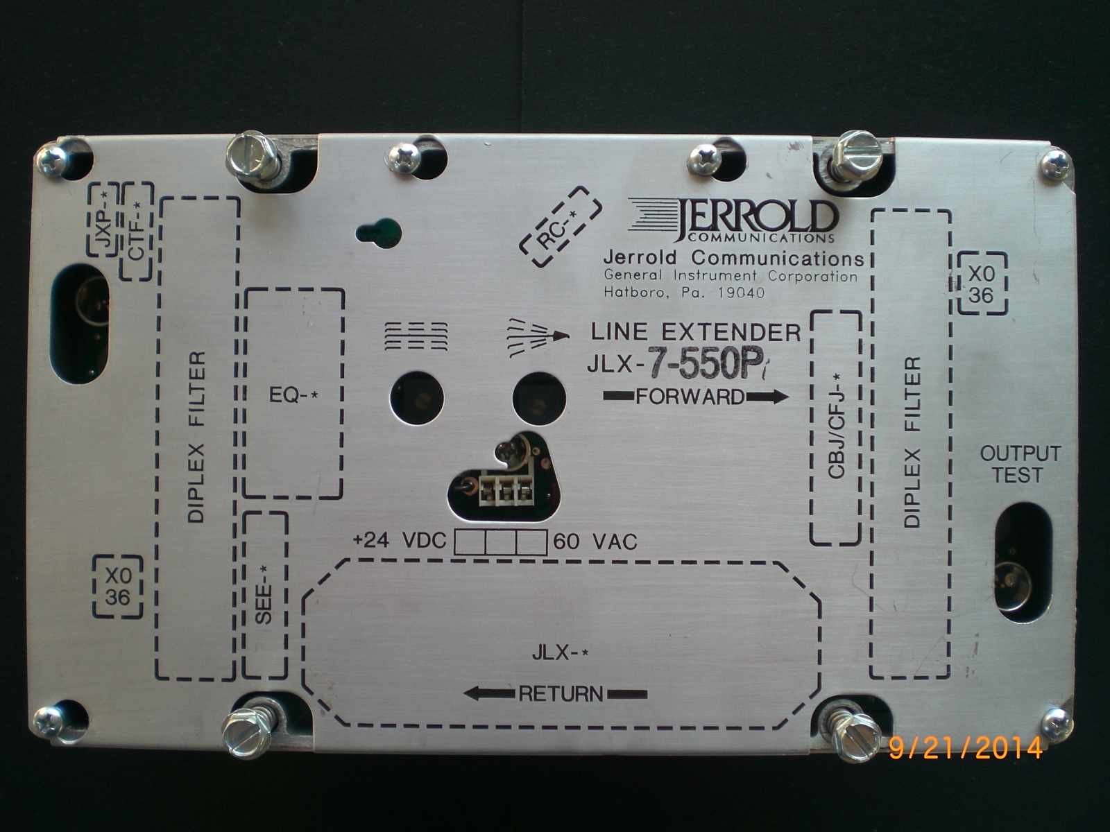 JERROLD COMMUNICATIONS JLX-7-550P Line Extender for Sale - electronic ...