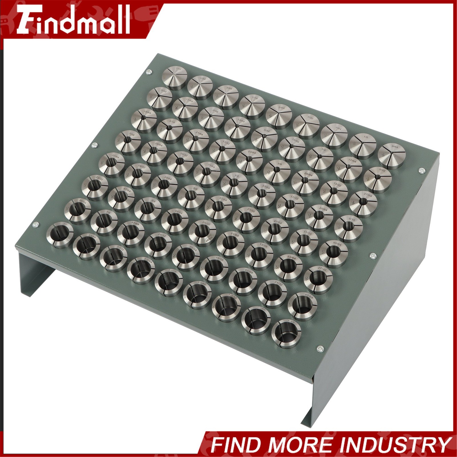 Findmall Industrial Grade 5C Collet Set 72pcs 64th Size 0.0005\ Findmall Industrial Grade 5C Collet Set 72pcs 64th Size 0.0005\