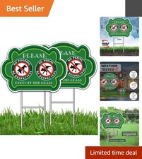 Elegant 2-Pack No Peeing and No Pooping Yard Signs - Waterproof & UV Resistant picture