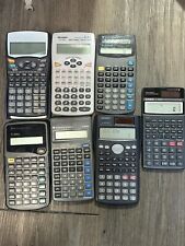 Lot of 7 Handheld Calculators Vintage and Modern Scientific Casio Texas Sharp picture