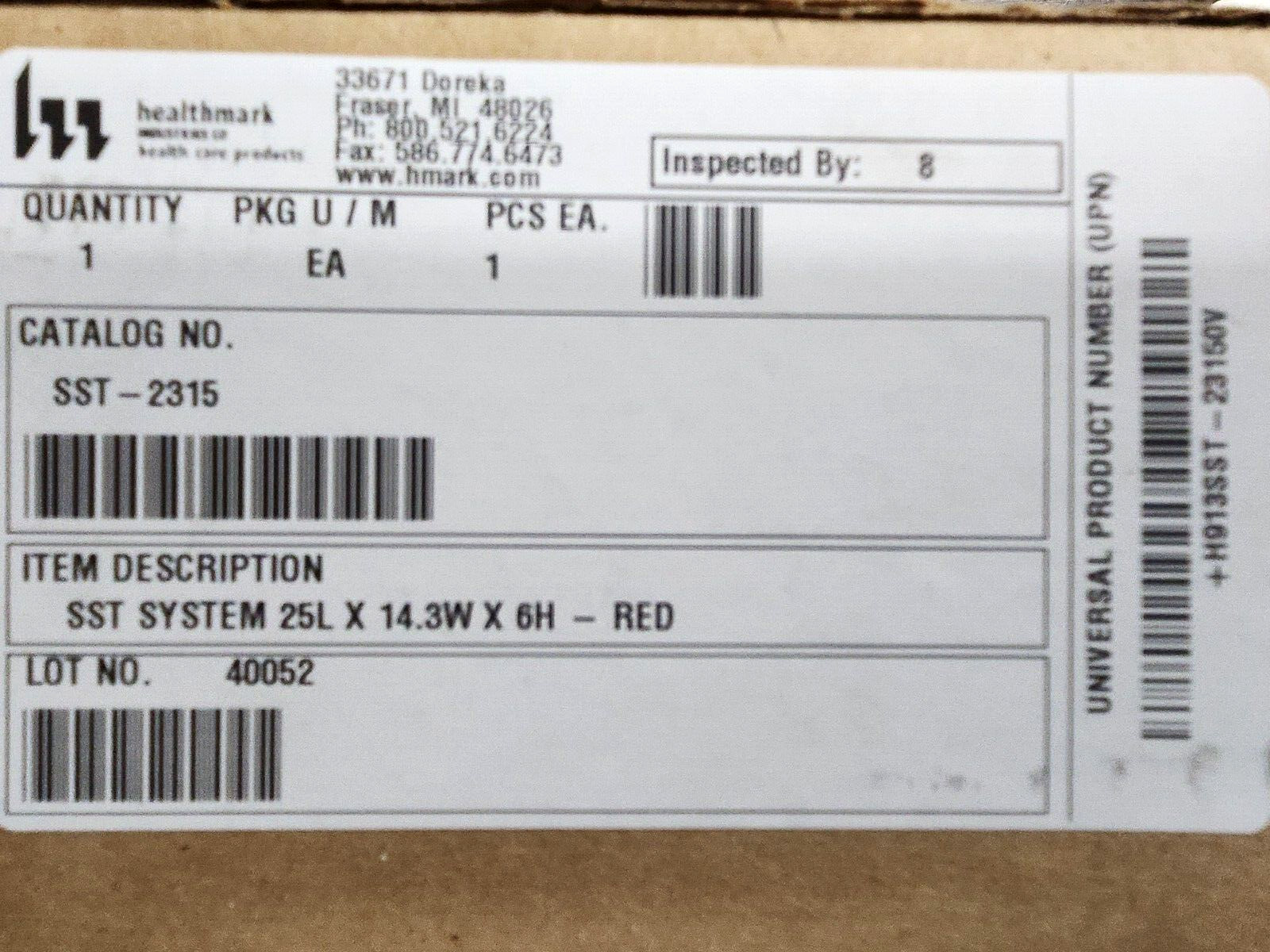 Healthmark SST-2315 Sterilization Container Red, 25\ Healthmark SST-2315 Sterilization Container Red, 25\