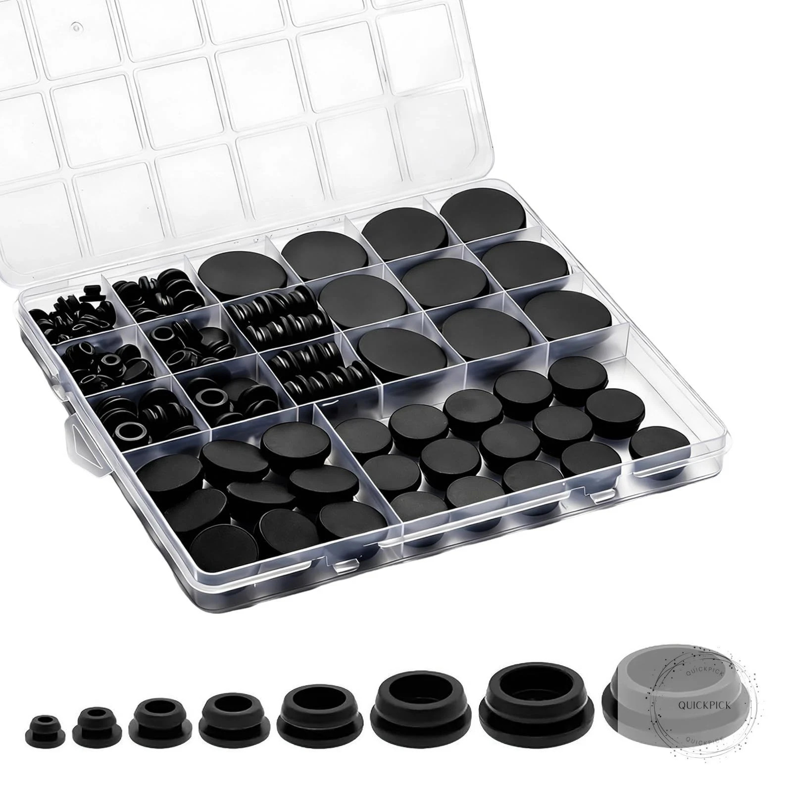 125Pcs Rubber Plugs for Round Holes, Durable and Long Service Life, 8 Sizes Hole 125Pcs Rubber Plugs for Round Holes, Durable and Long Service Life, 8 Sizes Hole